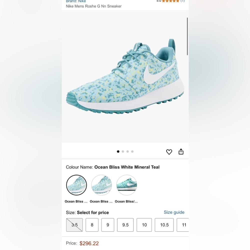 Nike Mens Roshe G Nn Sneaker. New